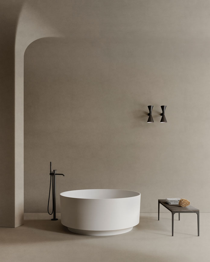 Inbani vrijstaand bad Arc 150, ontwerp van Norm Architects