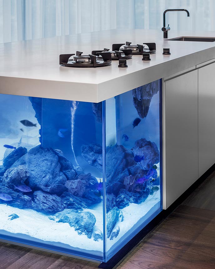 Aquarium maatwerk keuken