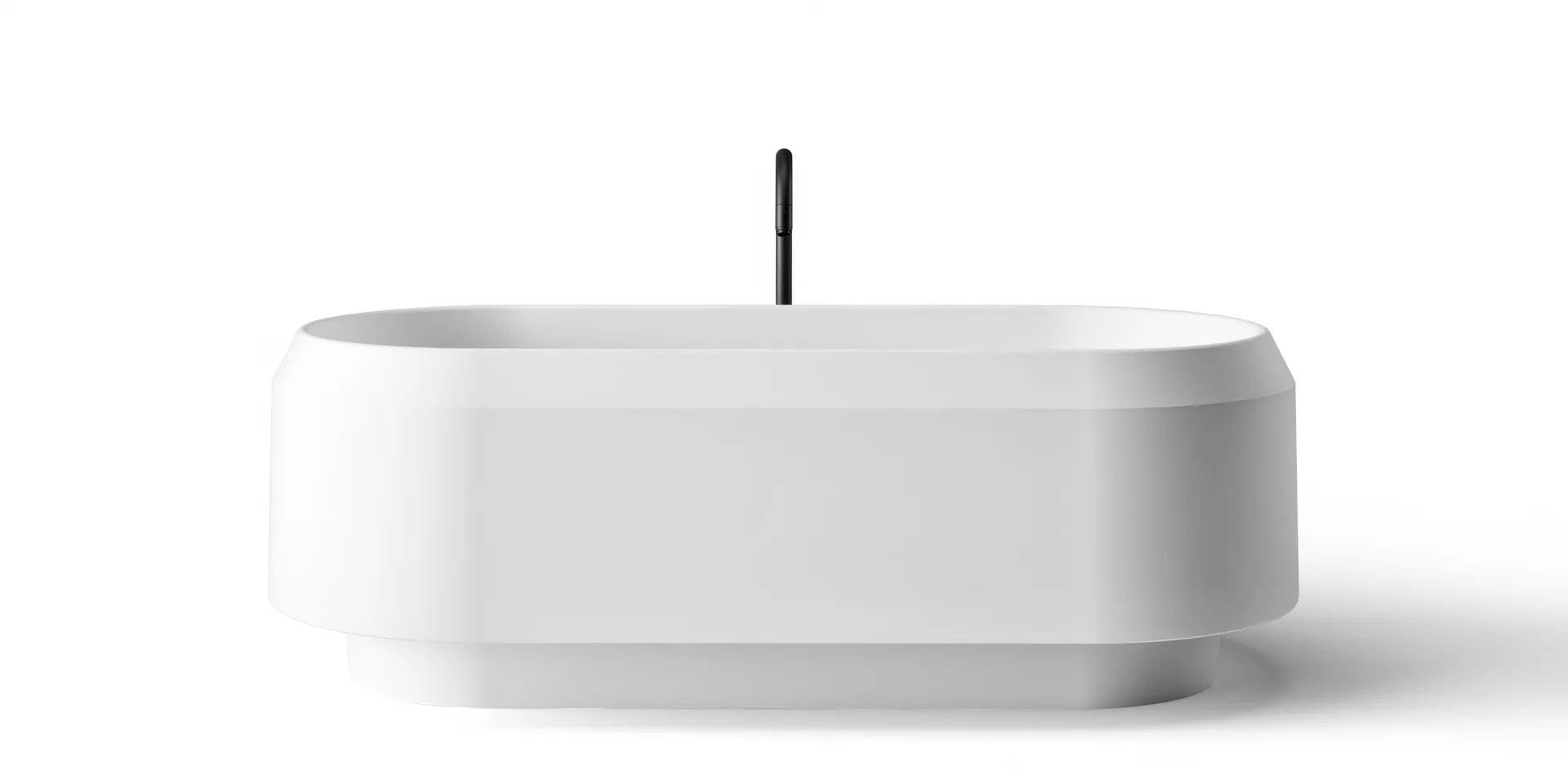 Agape Lariana vrijstaand bad in Cristalplant Italiaans badkamerdesign Mantova sculptuur in de ruimte