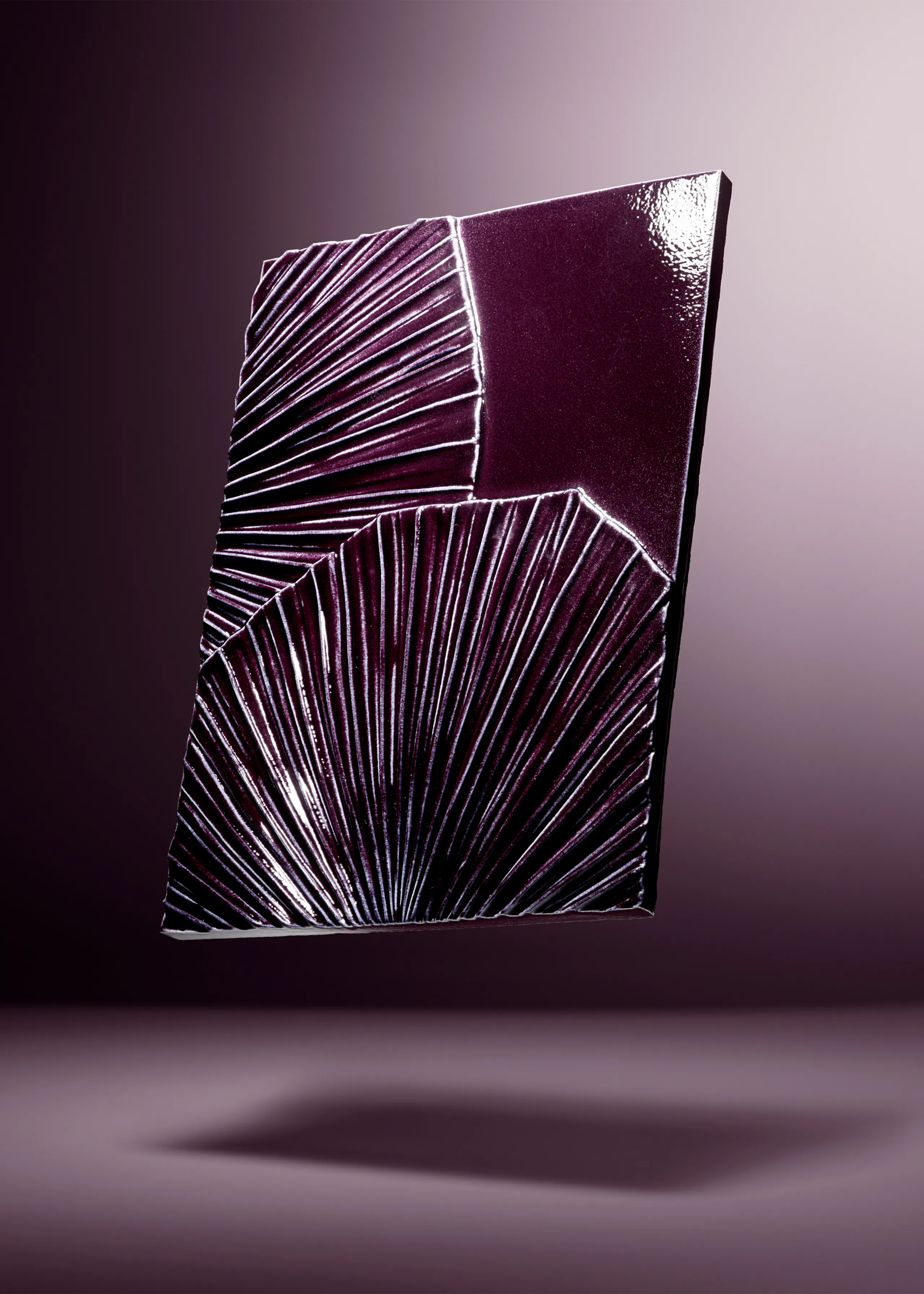 Botteganove Flora mozaïektegels ontwerp Chiara Andreatti oervormen in refractaire klei steengoed of porselein handgemaakt Italië