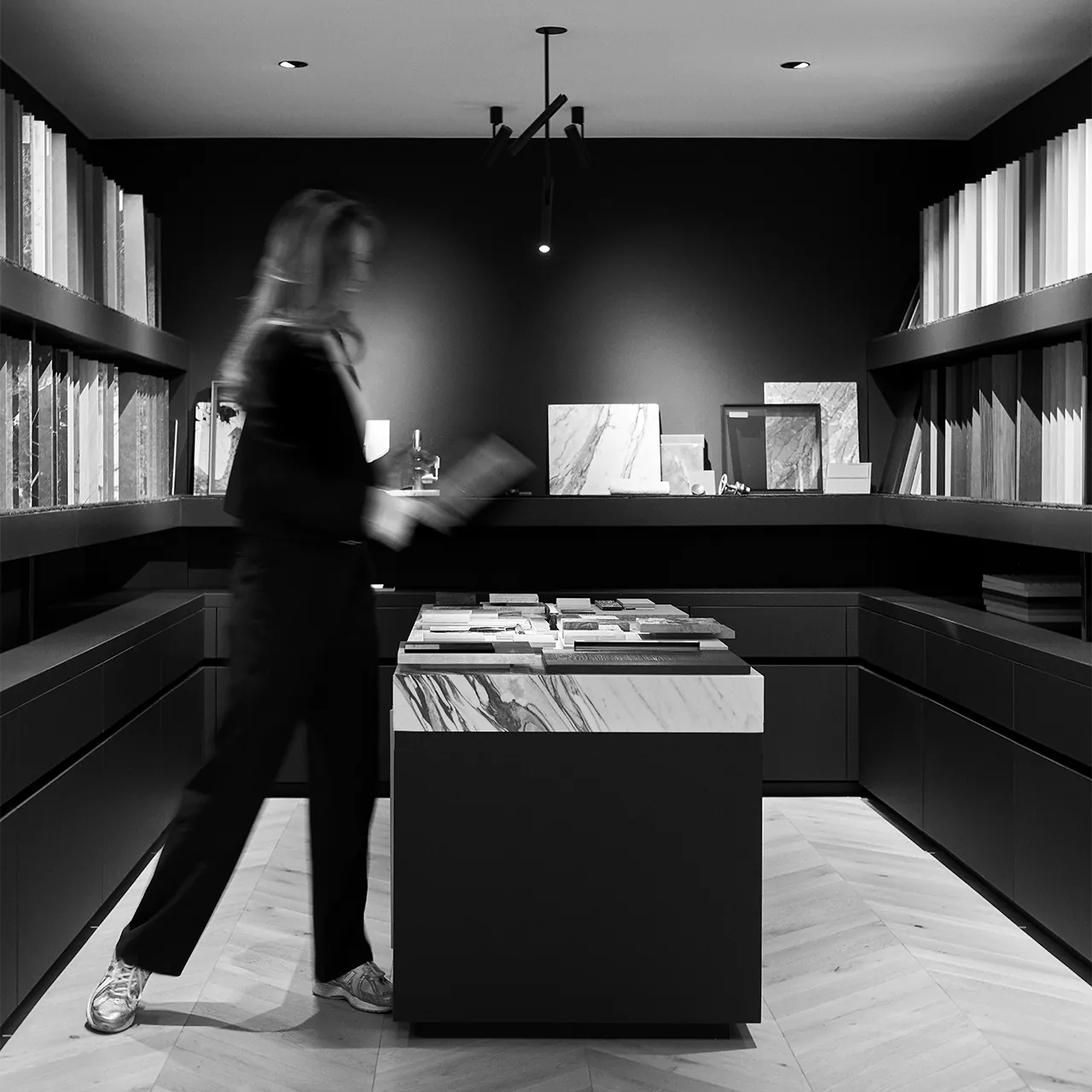 Stalenkamer met moodboards en materialen Van Boven